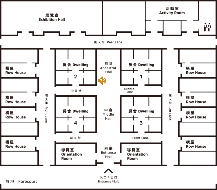 Ancestral Hall: Architectural layout of Sam Tung Uk Location Map
