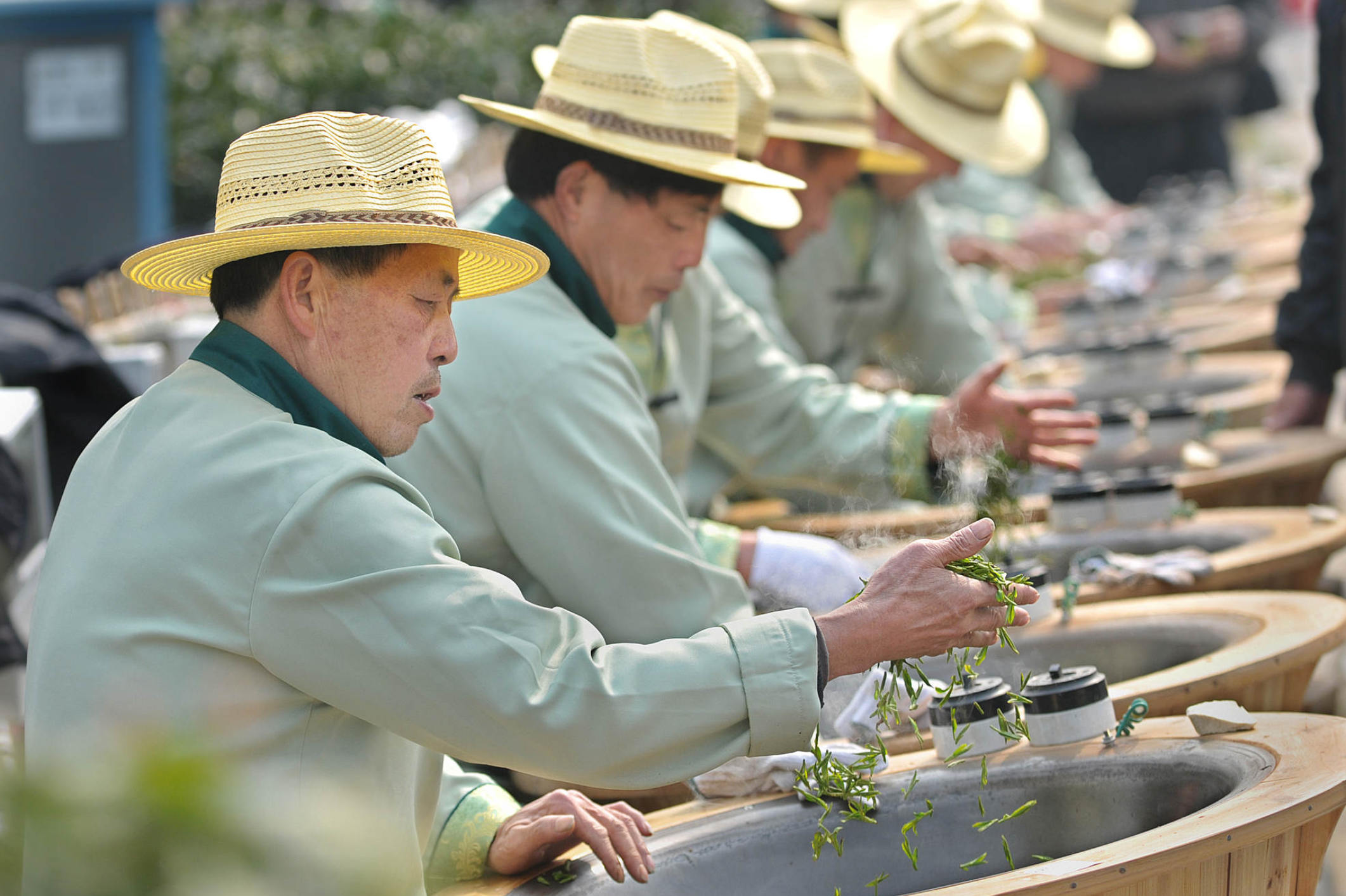 Green tea processing technique (West Lake Longjing tea)