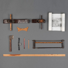 Some of the tools used in qin making